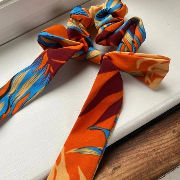 Anthropologie Tropical Print Hair Bow - Picture 1 of 2